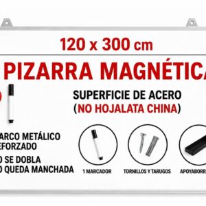 Pizarra Blanca Magnetica 120x300