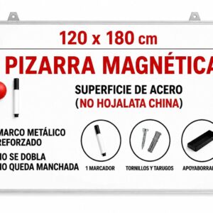 Pizarra Blanca Magnetica 120x180