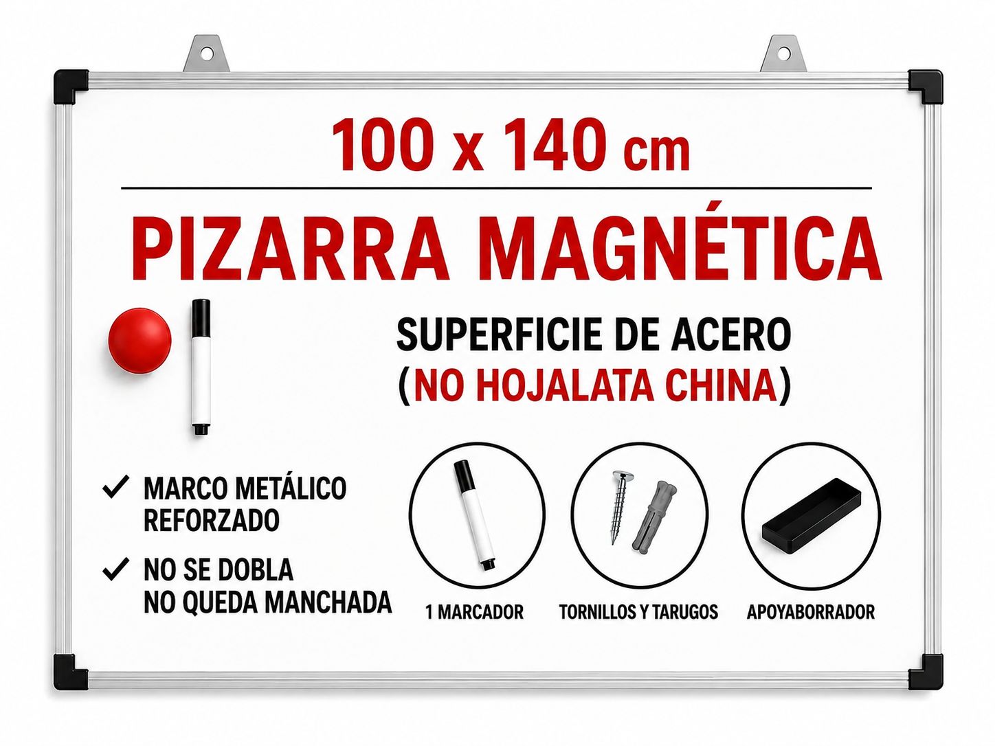 Pizarra Blanca Magnetica 100x140
