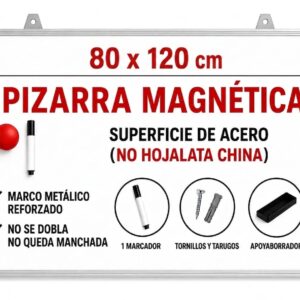 Pizarra Blanca Magnetica 80x120
