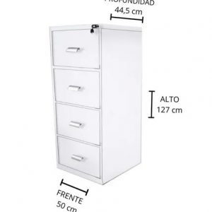 Archivos Metálicos de 4 Cajones Color a Elección