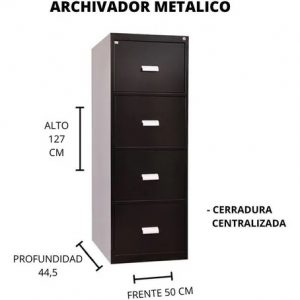 Archivo De 4 Cajones Con Cerradura Reforzado